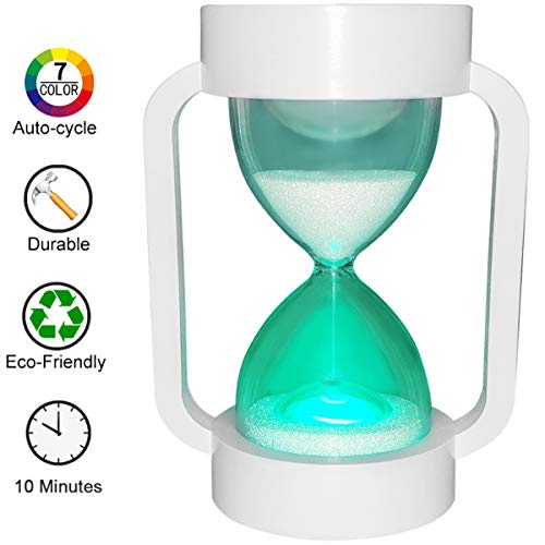 SuLiao Hourglass Timer 10 Minutes, Large Sand Timers for Kids, Plastic Sand Clock