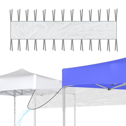 2Pcs 10FT Canopy Rain Gutters for Pop Up Canopy Waterproof Polyester Drainage System Tent Extension Attachment Accessories