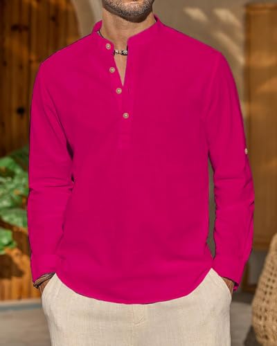 Image of Univibe Men Solid Cotton Blend Straight Kurta Shirt