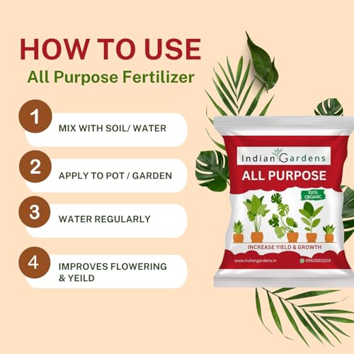 Image of Indian Gardens - All Purpose Fertilizer | Complete Plant Food for Healthy Growth | Granules for Hassle-Free Nutrient Boost | Suitable for Indoor & Outdoor Plants - 400 Grams
