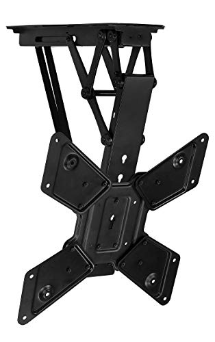 Mount-It Motorized Ceiling TV Mount With Remote, Electric Flip Down Pitched Roof Mount