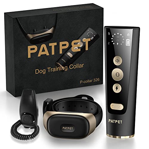 Patpet Dog Training Collar - 2000Ft Shock Collar For Large Dogs With Remote Include Rechargeable & Ip67 Waterproof E Collar, Beep Vibration Shock Collar For Large Medium Dogs(15-140 Lbs) #TOP20