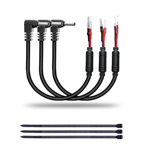 Radar Detector Hardwire Power Cord, Rearview Mirror Plug Cable, with Inline Fuse Holder,Suitable for Uniden Escort Beltronics Valentine One Cobra Whistler Radar Detector,3-Piece Set,9.8'' (DC3.5)