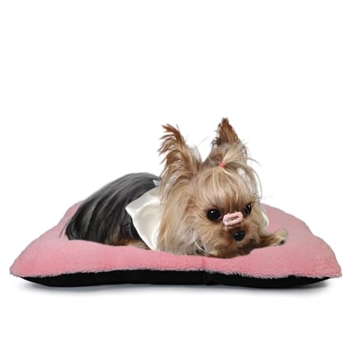 wrkfree Dog Crate Bed 18 Inch Ultra Soft Pet Bed Washable Crate Mat for Toy Dogs Breed and Indoor Cat Ideal for Dog Crates 18 X 12 in Pink