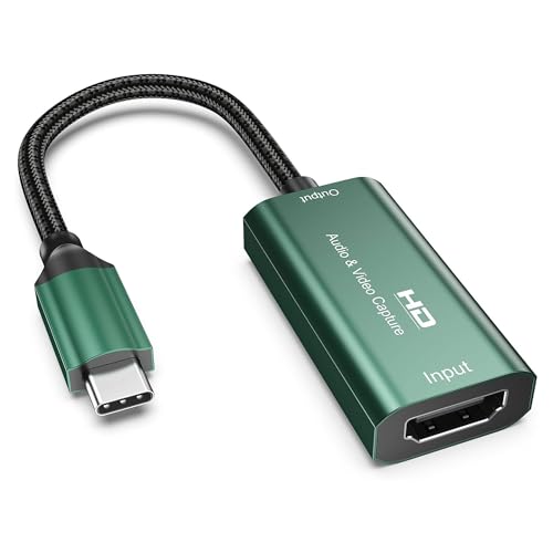 SROMGEE Video Capture Card, 4K HDMI to USB C Capture Card 1080P 60FPS Recording Card for Live Gaming Streaming, Video Capture Device for Windows, Mac OS, System, Switch, Xbox, PS5/4