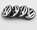 Angel Mall Volkswagen 56mm Outer Diameter Black Wheel Center Hub Caps Cover 4-pc Set