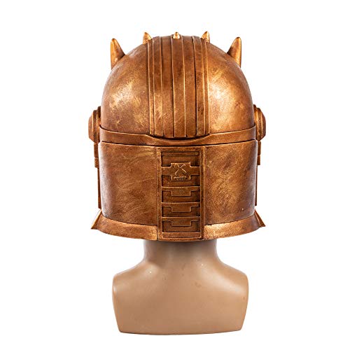 Mando Armorer Helmet Blacksmith Cosplay Mask Costume Props for Adult (Resin)
