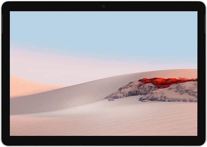 Microsoft Surface Go 2 LTE Tablet, front view, displaying a landscape image.