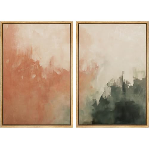 SIGNWIN Framed Canvas Print Wall Art Set Color Fade Abstract