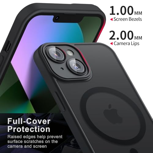 Image of Tobfit Magnetic Case for iPhone 13 Compatible with Mag Safe, Translucent Matte Back Slim Shockproof Phone Cover for iPhone 13
