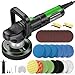 1050W Lucidatrice Auto, Ginour Lucidatrice per Auto 6400 Giri/min, 6 Velocità Regolabili, Maniglia a D e Impugnatura Laterale, platorello da 150 mm / 6 pollici