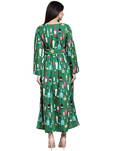 Image of pluss Women's Georgette A-Line Maxi Dress