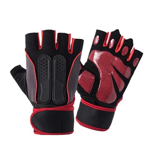 Gants de gym antidérapants avec protection de la paume rembourrée pour haltérophilie