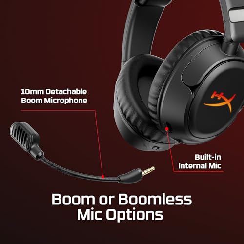 Image of HyperX Cloud Flight 2 - Wireless Gaming Headset, Customizable RGB Lighting with Removable Earcup Plates, up to 100 Hours of Battery Life, 2.4GHz & Bluetooth, Multi-Platform Compatibility - Black