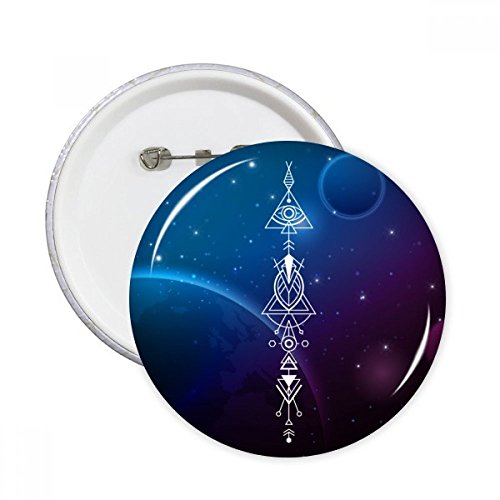 Badge pins bouton vêtements décoration DIYthinker astre extraterrestre multicolore lot de 5 L