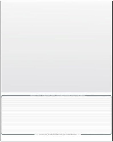 DocuGard Business Voucher Check Stock - Computer Laser Checks - 250 Sheets Check on Bottom, Platinum Pinstripe