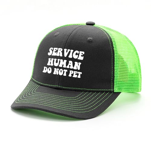 Service Human do not pet Trucker hat Running caps for Women2