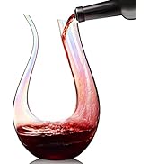 Large Elegant Red Wine Decanter Aerator Pourer - 100% Hand Blown Lead-Free Clear Crystal Glass - Wine Carafe Bottle, Wine Lovers Accessory Gift - 1600ml - View #12