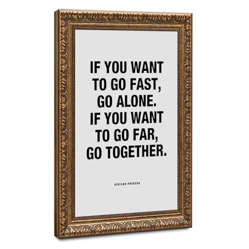 Affiche de motivation Go Fast Go Far pour créer un salon dynamique et cosy