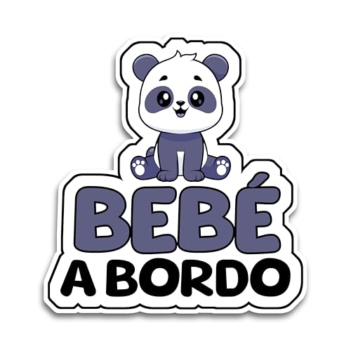 Pegatina Bebe A Bordo Coche, Bebé Panda 16 X 14.5 Cm, Pegatinas Coche De Bebe A Bordo, Bebe A Bordo Pegatina Coche Resistente A Uv E Impermeable, Animal Sticker