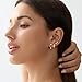 Trendy Earrings Stack for Women Accessories, Gold Dainty Studs Huggie Hoop Jacket Cartilage Earring Set for Multiple Piercing, Small Cute Fashion Birthstone Jewelry Gifts Set