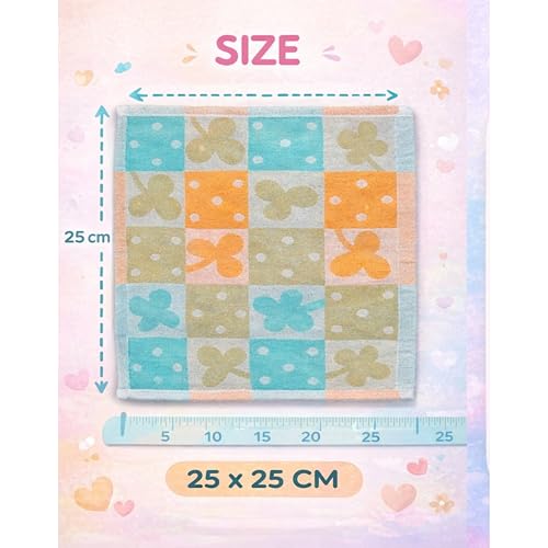 Image of ANVIK Women Check Handkerchief - Cotton Hanky, Face TowelHanky for Kids Boys Girls for School (Pack of 6 Pc)