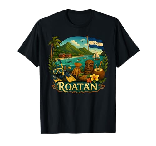 Roatan Honduras Souvenir Caribbean Sea Roatan Vacation T-Shirt