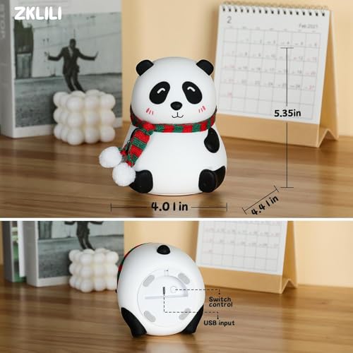 Image of Panda Night Lamp, Panda Touch Silicone Lamp, 7 Colour Changing Light for Kids Bedroom, USB Rechargeable,Birthday Gift for Girls and Boys Home Decore Product