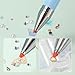 WOKOTO 2 PCS Refillable Wax Nail Art Rhinestone Picker Tools With 1 Box Spare Silicone Clay, Blue Pink Gradient Rotating Push Wax Pencil For Rhinestones Bedazzling Tools Diamond Art Wax Pen For Nails