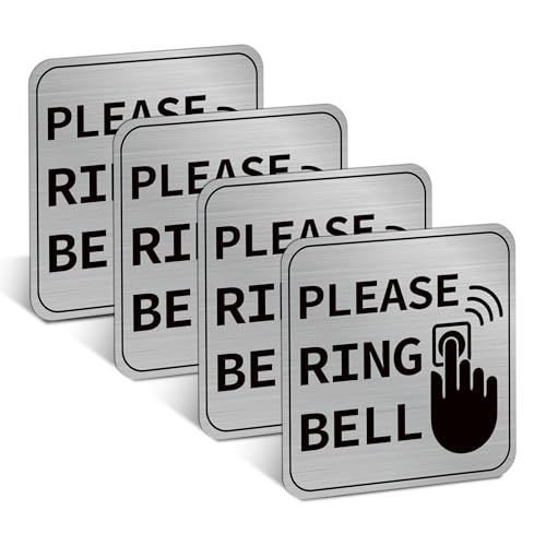4PCS Please Ring Doorbell Sign Sticker (Waterproof)