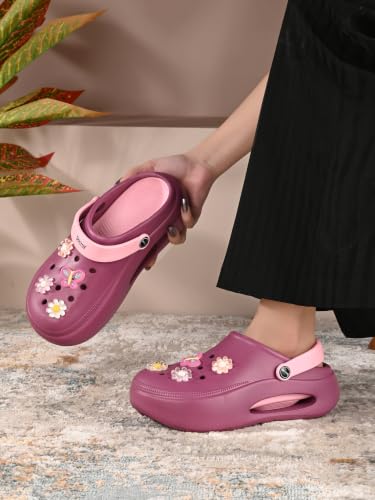 Image of DOCTOR HEALTH SUPER SOFT Women's Platform Clogs | Lightweight EVA Slip-On Garden Shoes with Adjustable Back Strap | Anti-Skid Cushioned Comfortable Casual Sandals for Indoor & Outdoor Wear