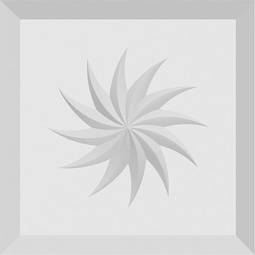 Vista 38 de Ekena Millwork ROSP050X050X050SDG13 Roseta espiral estándar Sedgwick con borde biselado, 5 pulgadas de ancho x 5 pulgadas de alto x 1/2 "P