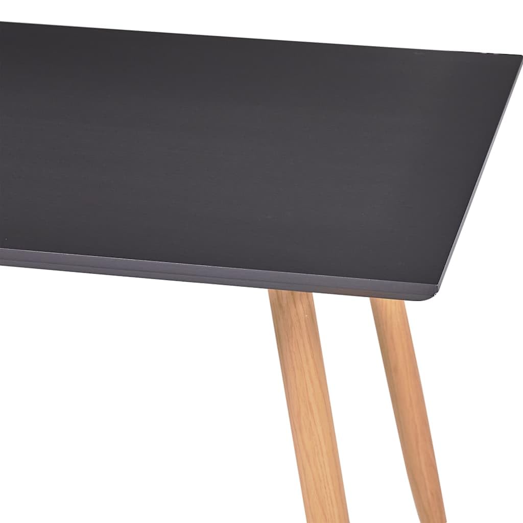 Tavolo da pranzo grigio e rovere, 120 x 60 x 74 cm, MDF e acciaio