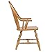 Sunset Trading Oak Selections Windsor Spindleback Dining Chair with Arms | Fully Assembled Kitchen Armchair| Modern Farmhouse Minimalist Country Cottage | Light Oak Solid Wood