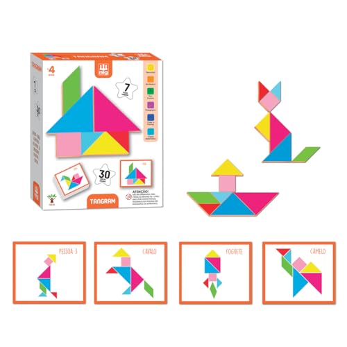 Nig Brinquedos Jogo Educativo Madeira Tangram