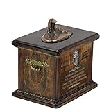 Design Pratique avec Couvercle Amovible : L'urne est conçue avec un couvercle amovible pour faciliter le dépôt des cendres de votre chien. Avec des dimensions de 8,3 x 11,4 x 8,7 pouces, elle offre suffisamment d'espace pour un lieu de repos paisible et digne, offrant un hommage pratique et sincère.