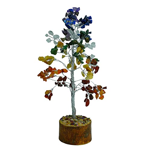 Image of REMEDYWALA Charged Seven Chakra Crystal Tree for Reiki HealingTree (200 Beads)
