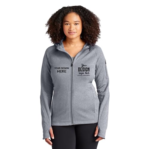 Personalized Full-Zip Fleece Hooded Jacket, Custom Embroidered Jacket with Hood, ZipUp Sweatshirt, Workwear and Outdoor Layer3