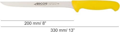 Miniatura 2 de Arcos Cuchillo de filete de acero inoxidable nitrum de 8 pulgadas y hoja de 7.874 in. Cuchillo afilado para filetear carne y pescado. Mango