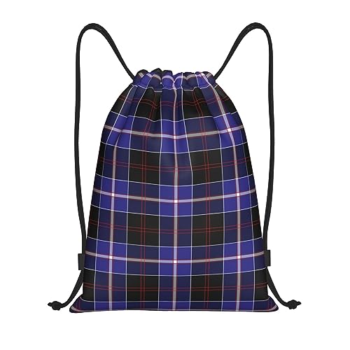 KWQDOZF Mochila con cordón Bolsa de cuerdas Selkirk Tartan Sackpack para deportes gimnasio pequeño