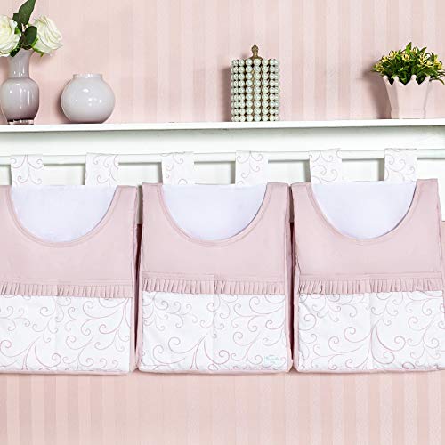 Porta Fraldas Varão Nina, Batistela Baby, Rosé, 3 Peças