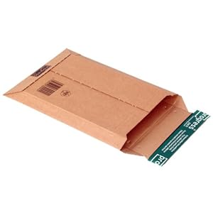 progressPACK Verzendtas Premium PP W01.02 van golfkarton, DIN A5, 187 x 272 x tot 50 mm, 25 stuks, bruin