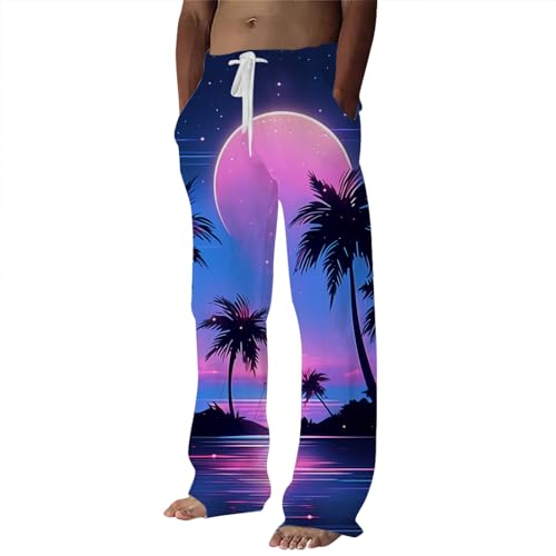 Jogging camouflage homme en coton lin doux et respirant pour l'été