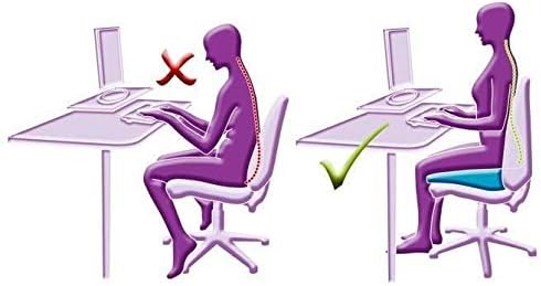 BUY ALL HERE 11 Degree (High Density Foam) Seat Wedge Cushion for Cars Office Chairs for Back Pain, Lumbar Support, Sciatica Relief, Size 38 x 32 x 7.5 CM