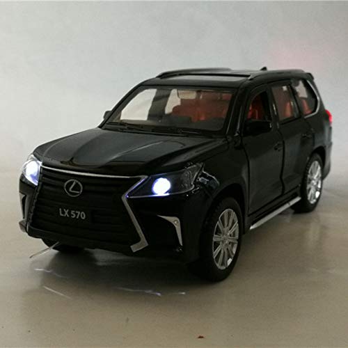 Tiao Car Model 1:32 Lexus Lx570 Alloy Pull Back Diecast Metal Toy Vehicles With Sound Light 6 Open Doors For Kids Gift #TOP1