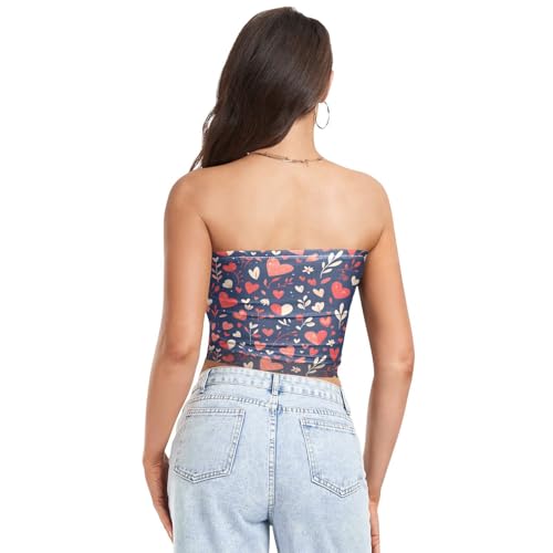 Crumpled Aluminium Foil Sexy Crop Tops for Women Soft Bandeau Bra Top Boob Tube Top for Teen Girls3