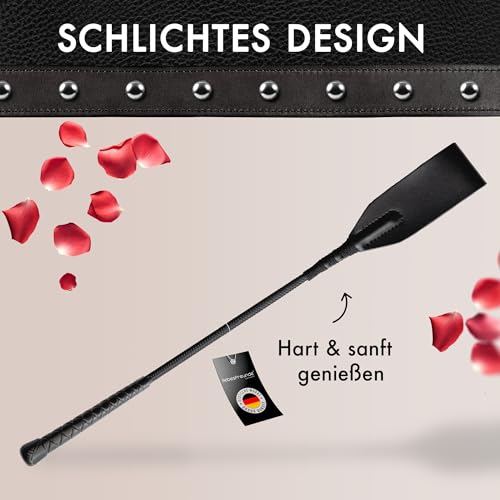 Liebesfreunde® Peitsche für heiße BDSM Abenteuer I SM Gerte Sex Spielzeug extrem hart für Frauen und Männer I Reitgerte Sexspielzeug für Paare