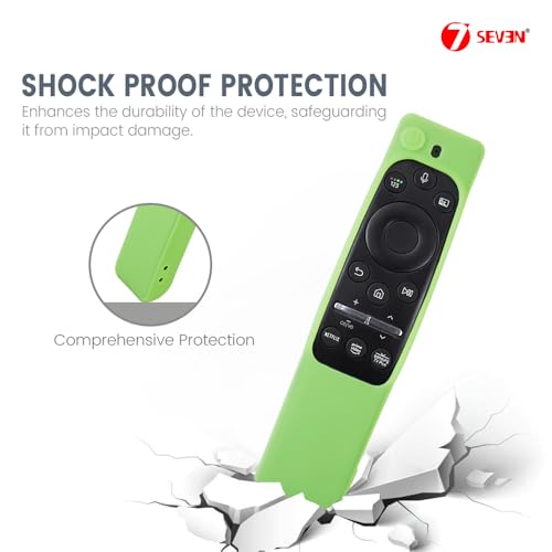 Image of 7SEVEN Compatible with Samsung Tv Remote Cover Suitable Model BN59-01XXXX Series Case to Protect Remote Control from Physical Damage, Ensure Smart Remote with 3 Hotkeys at Last Row Only Fit (Green)