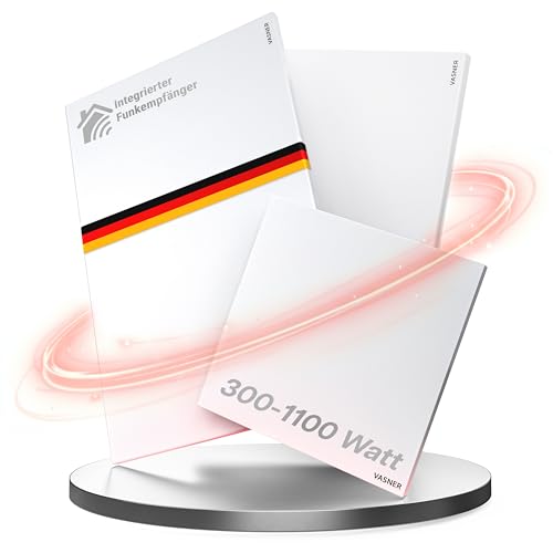 VASNER Citara M RX Funk Infrarotheizung - Infrarot Heizpaneel 300-1100 Watt - Infrarot Wandheizung Elektroheizung mit Funk Thermostat - Elektrische Heizung Innenbereich - 450 Watt