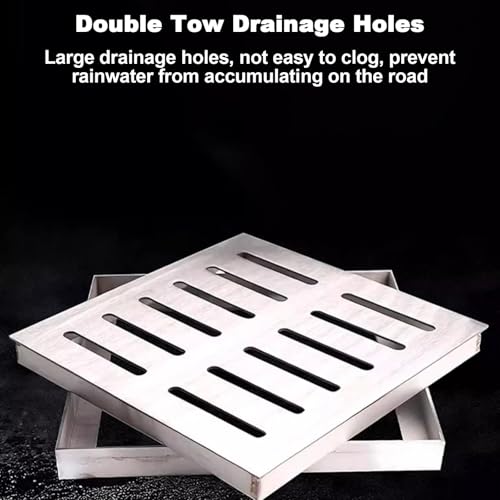 Grille de drainage double rangée anti-obstruction pour cour extérieure